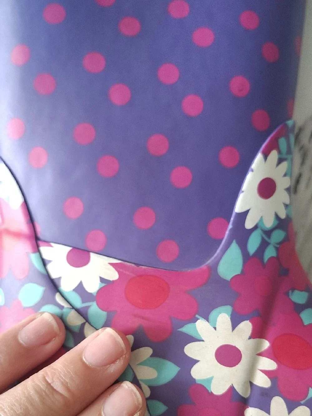 Bogs Purple Pink Floral Rain Boots Size 2